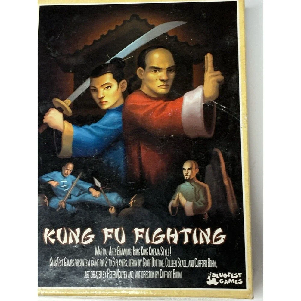 Kung Fu Fighting Card Board Game Complete Slugfest Games Vintage